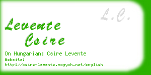 levente csire business card